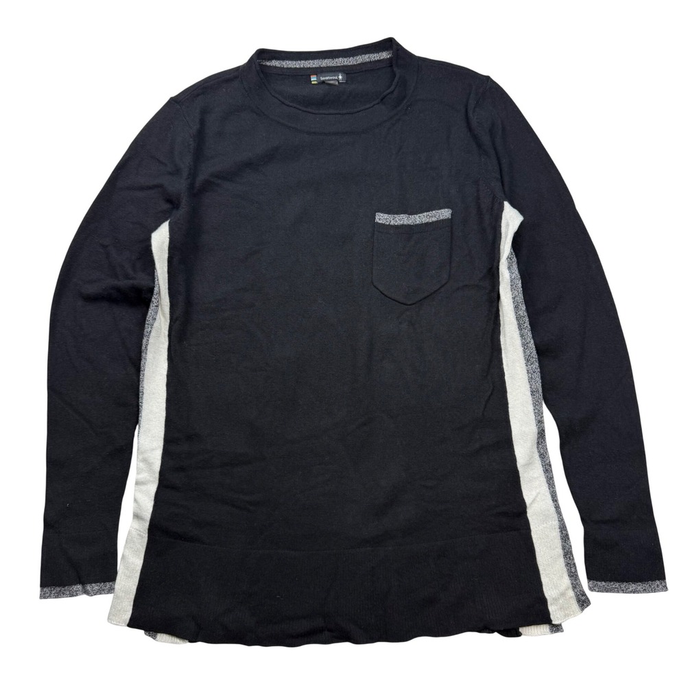 Smartwool Womens Merino Wool Blend Long Sleeve Pocket Top Black Size M
